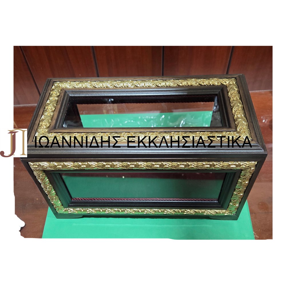 Λειψανοθήκη Δίχρωμη Με Βιτρίνα 