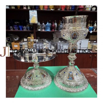 Δισκοπότηρο Ασημένιο Χειροποίητα Σμάλτα 750ml